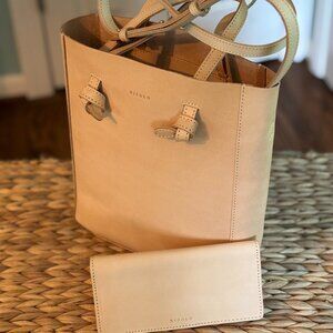 Combo: Nisolo Bag Simone Convertible Shopper Tote Crossbody with matching wallet